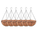 3 Pack 10 Inch Hanging Planter with Coco Liner Metal Wire Basket Q527636