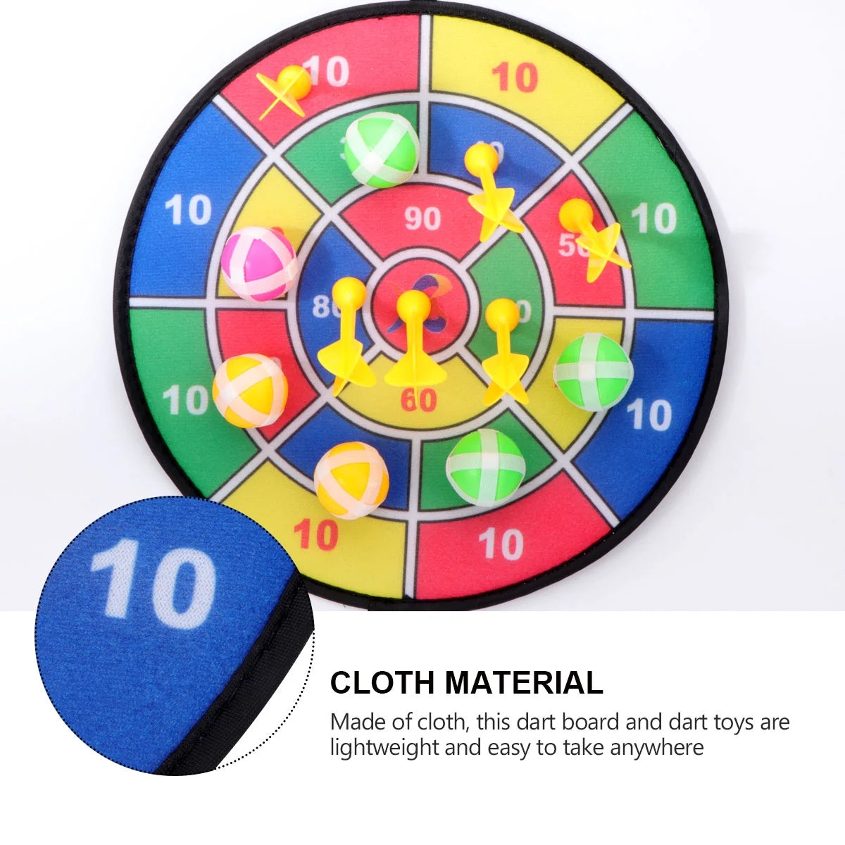 Safety Dart Board Toys Sticky Ball Shooting Toy (30cm, 6pcs Sticky Ball and 6pcs Darts) A51167