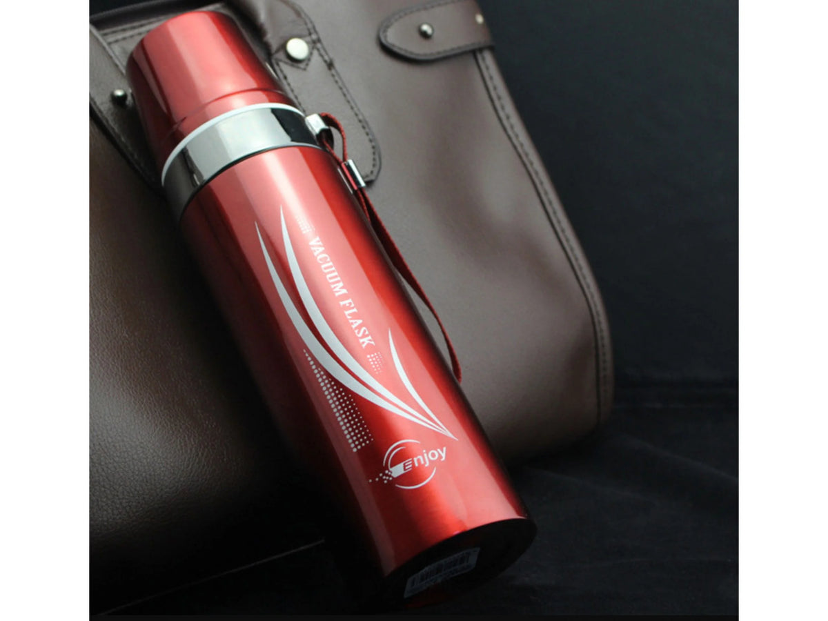 Silver Stainless Steel Vacuum Flask 750ML Water Bottle O97940