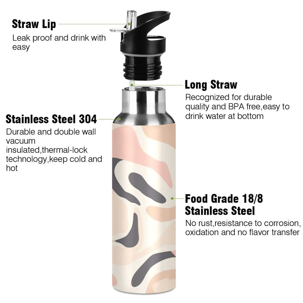 Insulated Stainless Steel Water Bottle with Straw Lid 20 oz I437191