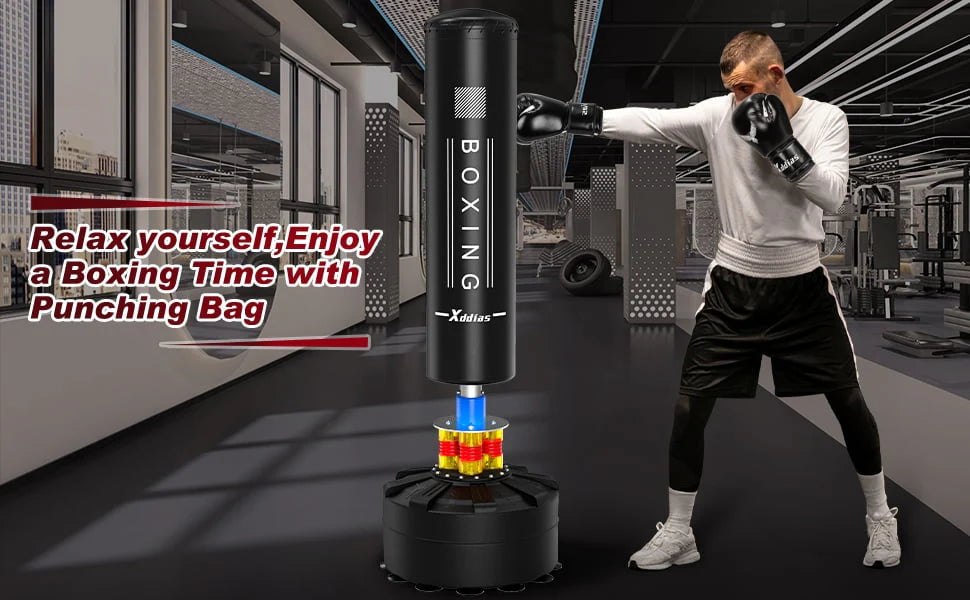 Punching Bag with Stand 70''-205lbs Freestanding L825403