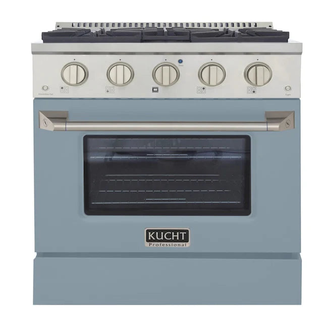 30 Propane Gas Dual Fuel Range with 4 Burners in Light Blue Y3286