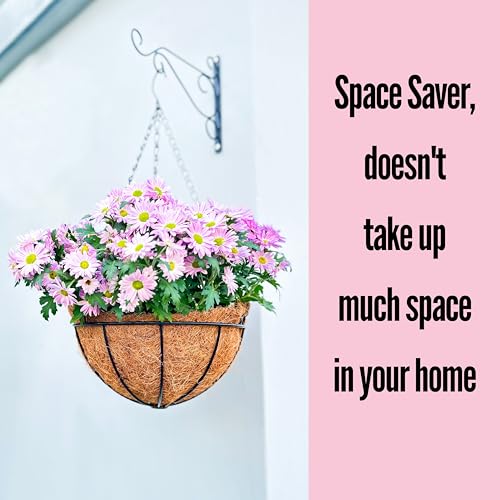 3 Pack 10 Inch Hanging Planter with Coco Liner Metal Wire Basket Q527636