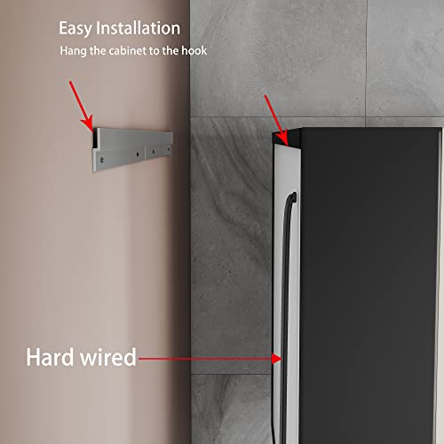 48”W x 30”H Wall Mounted LED Medicine Cabinet Mirror with Double Doors M551