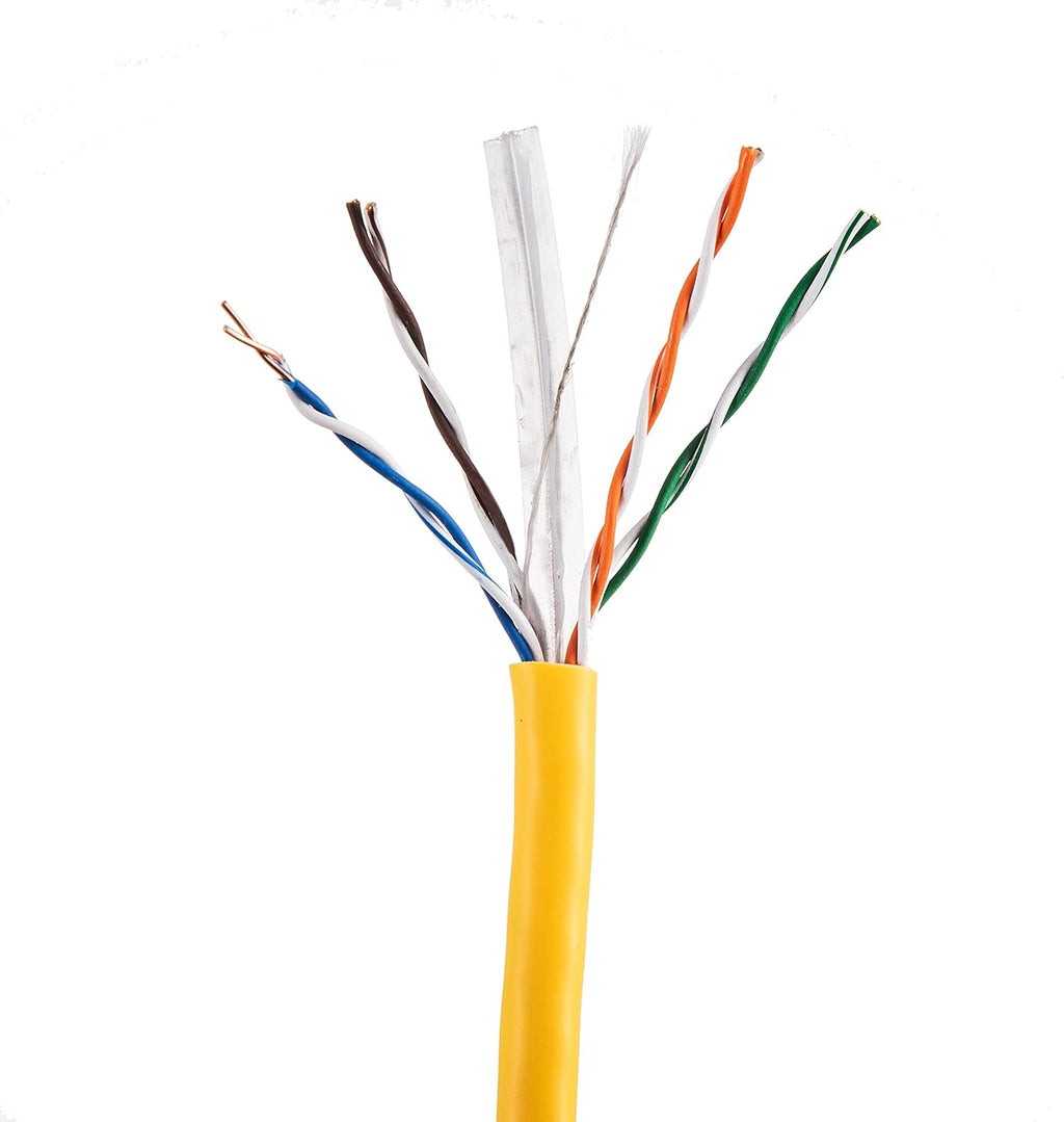 1000ft CAT6 Solid UTP 23AWG Ethernet Cable Orange I94377