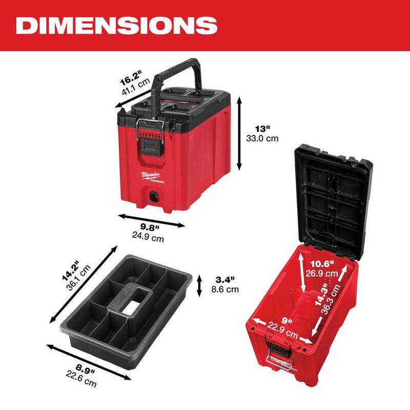 10 in. Compact Portable Tool Box with Adjustable Dividers P2370