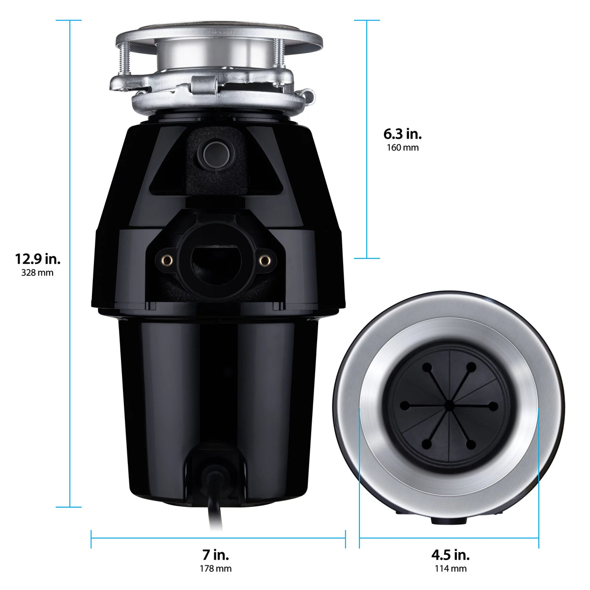 1/2 HP Stainless Steel Garbage Disposal Y789
