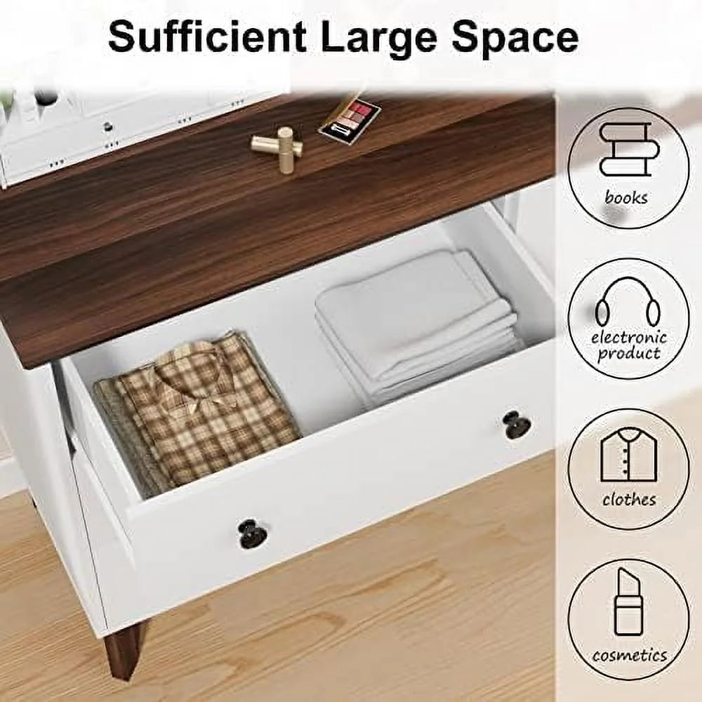 Black 6 Drawer Wood Dresser U76464