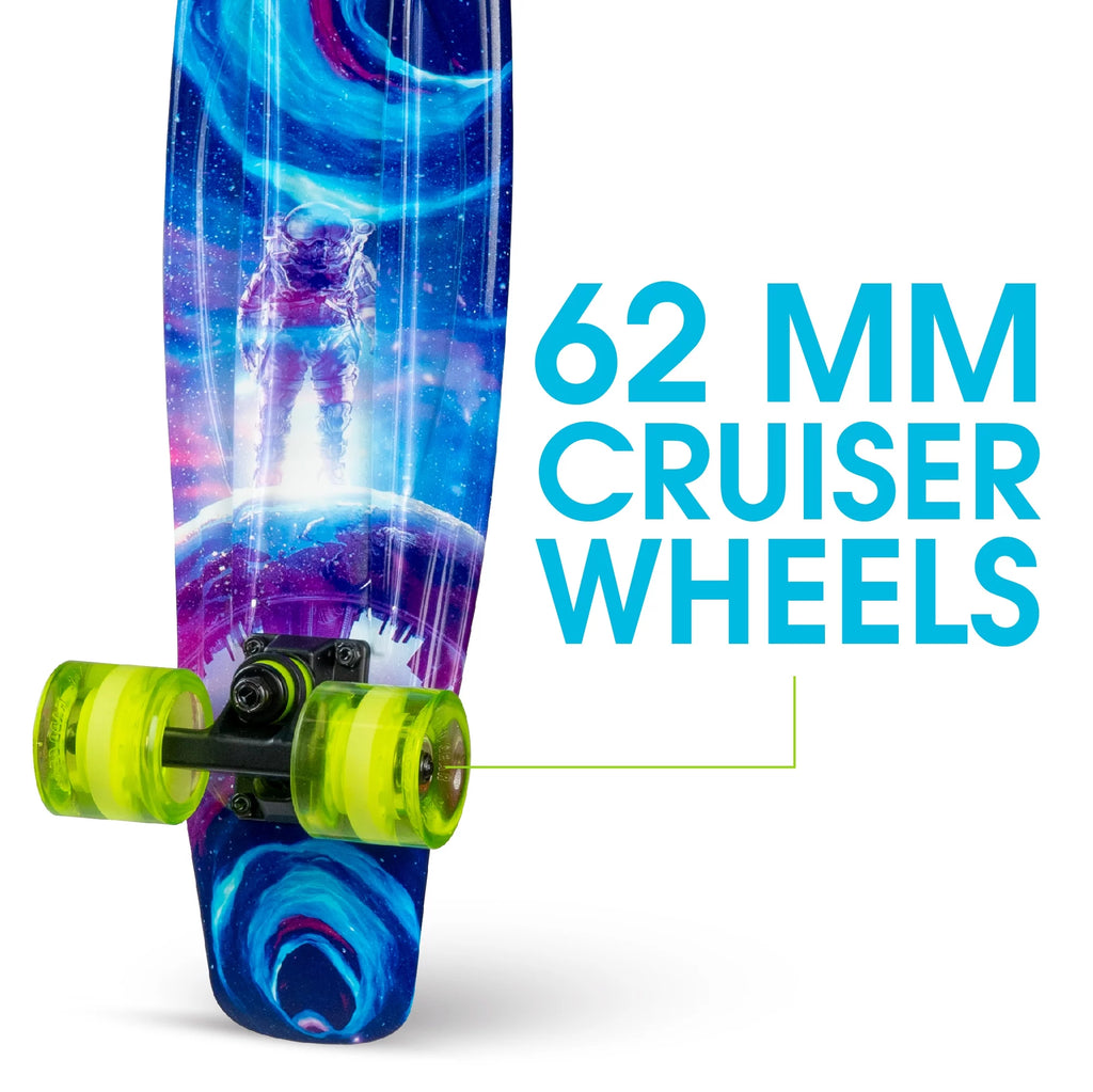 22" Retro Mini Cruiser Skateboard with 62 mm Wheels N354031