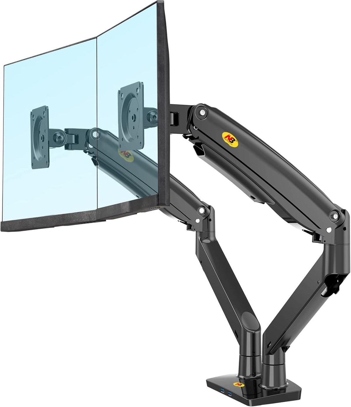 Dual Monitor Desk Mount Stand Full Motion Swivel Computer Monitor Arm Fits 2 Screens up to 32'' T5070