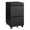 2 Drawer File Cabinet on Wheels with Lock L874