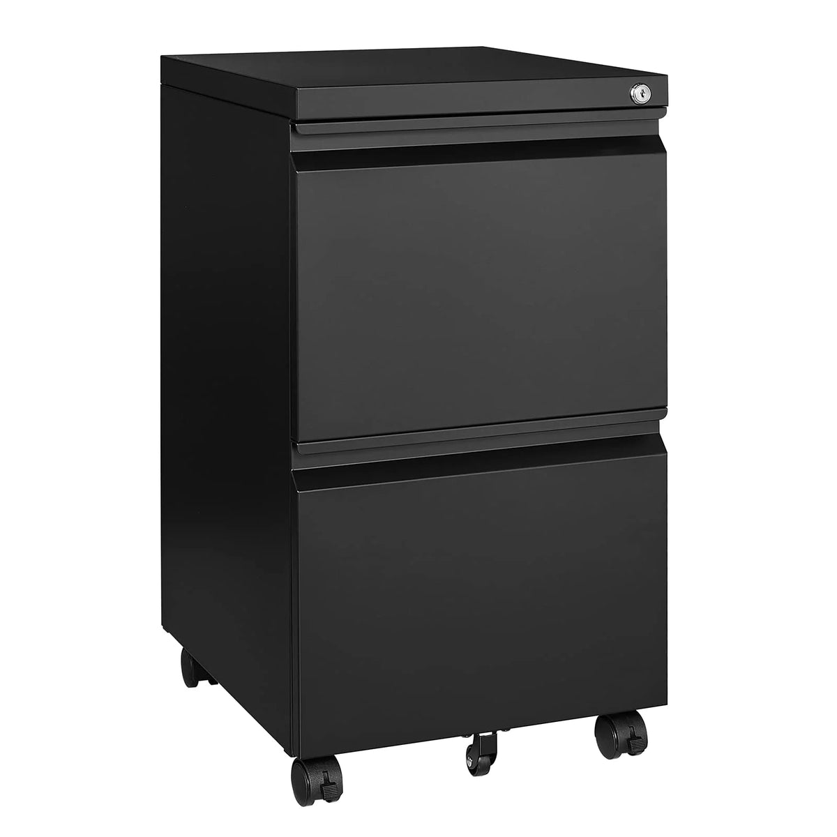 2 Drawer File Cabinet on Wheels with Lock L874