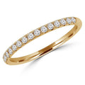 0.2 CTW Round Diamond Semi-Eternity Wedding Band Ring in 14K Yellow Gold M16968
