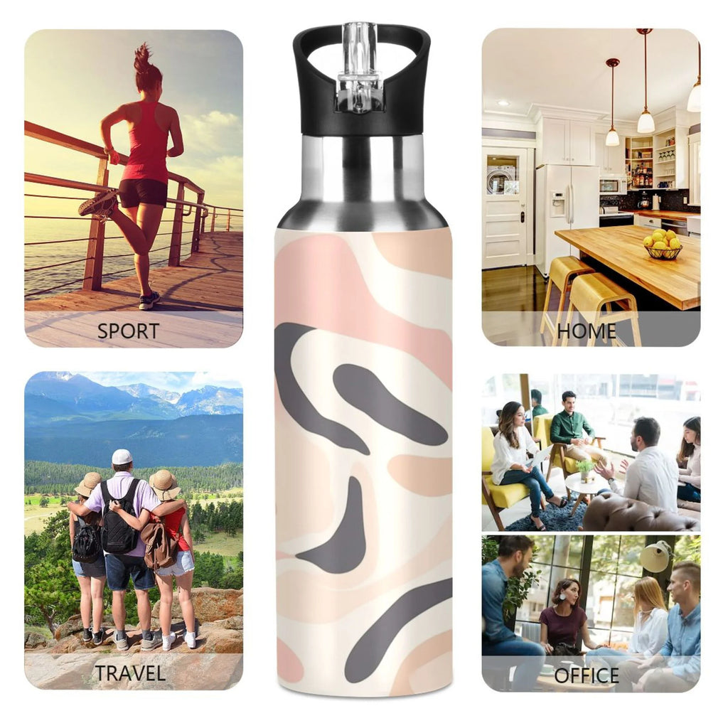 Insulated Stainless Steel Water Bottle with Straw Lid 20 oz I437191