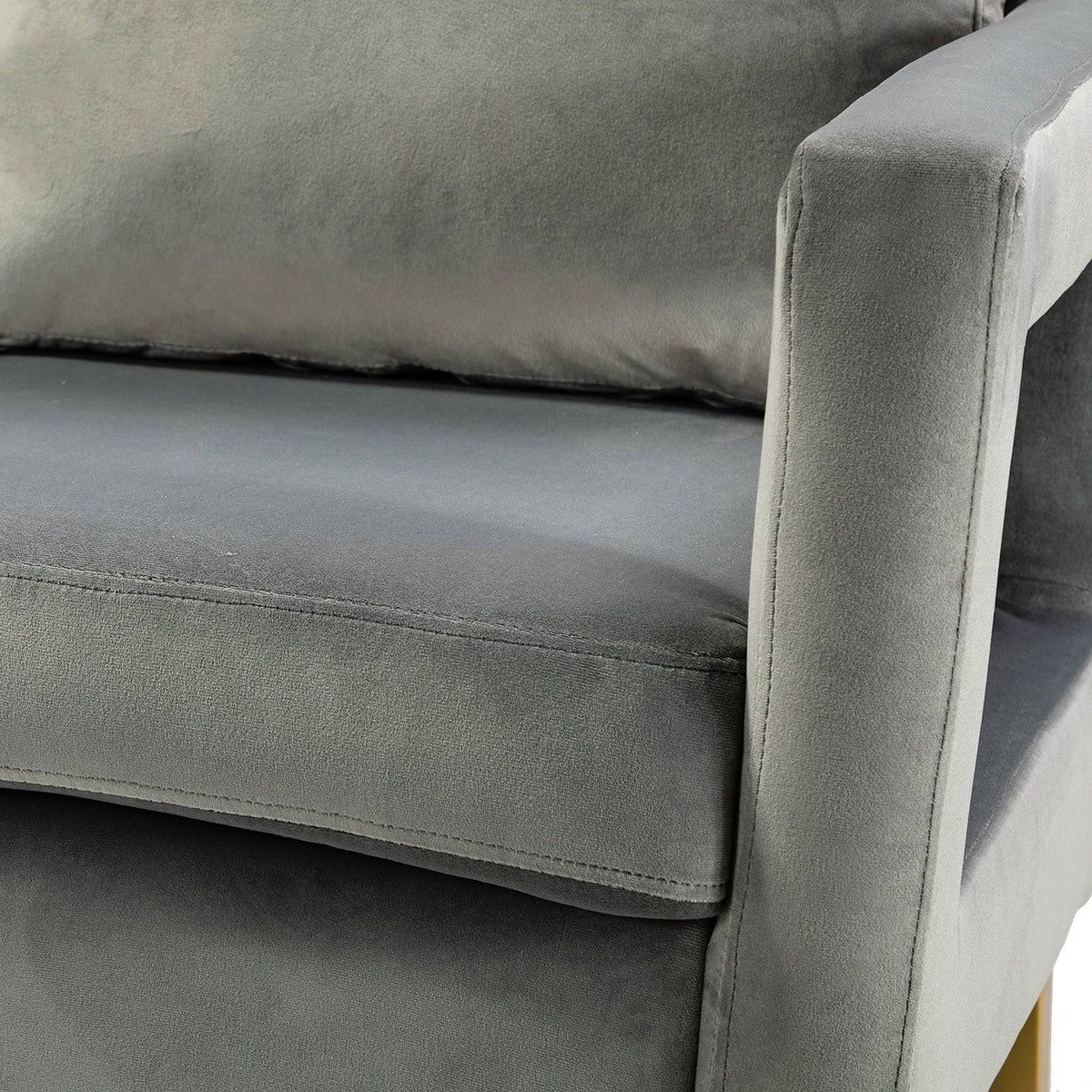 Green 50x22 Loveseat with Gold Metal Legs R1204