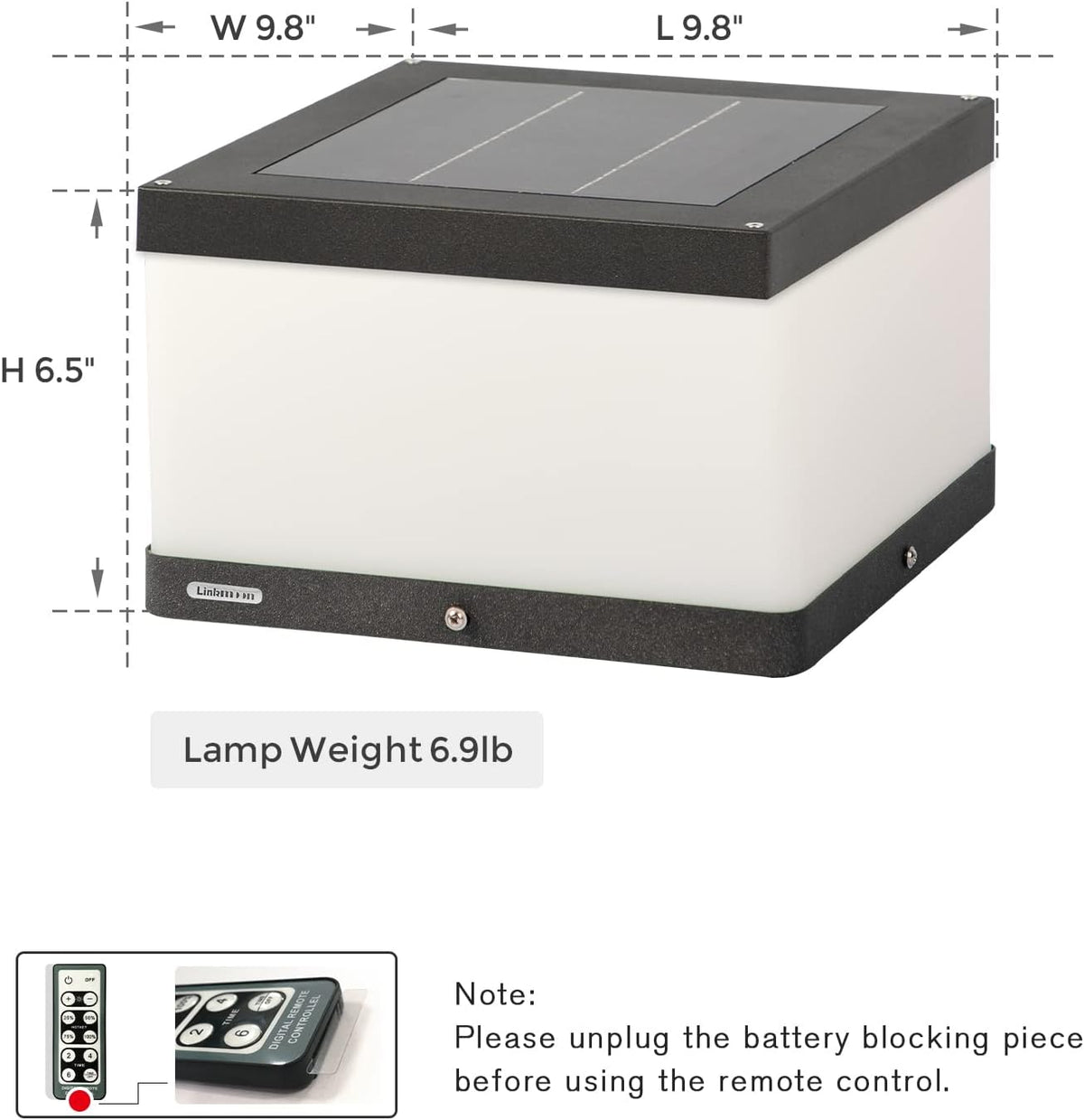 Outdoor Solar Post Cap Light with Waterproof IP54 E590