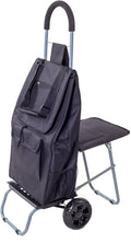 Black Trolley Dolly with Seat T2309