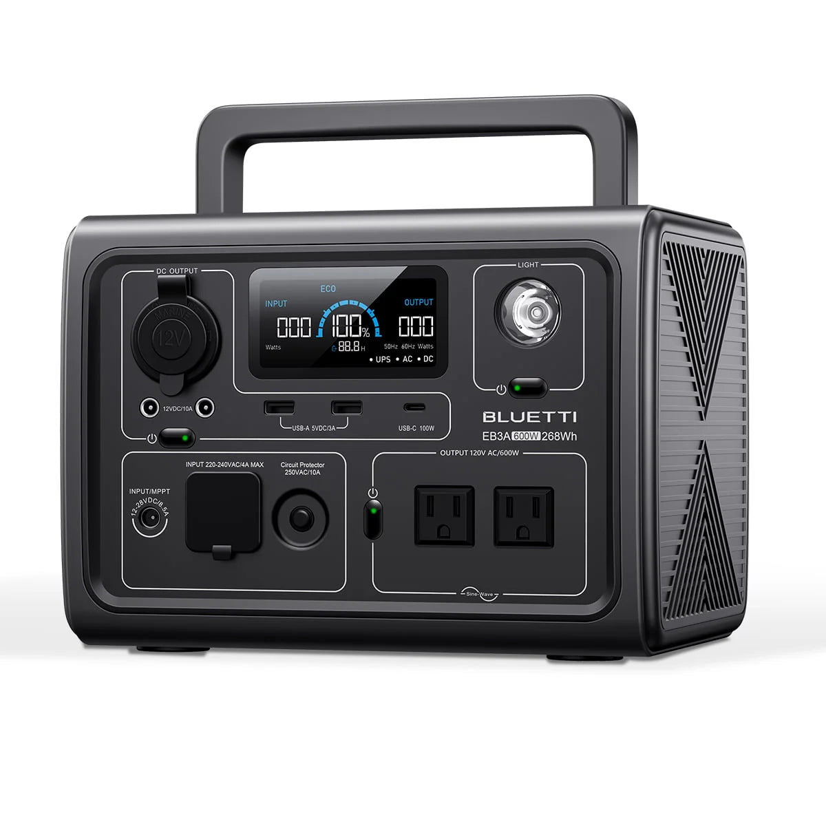 Portable 600W 268Wh LiFePO4 Power Station X6379