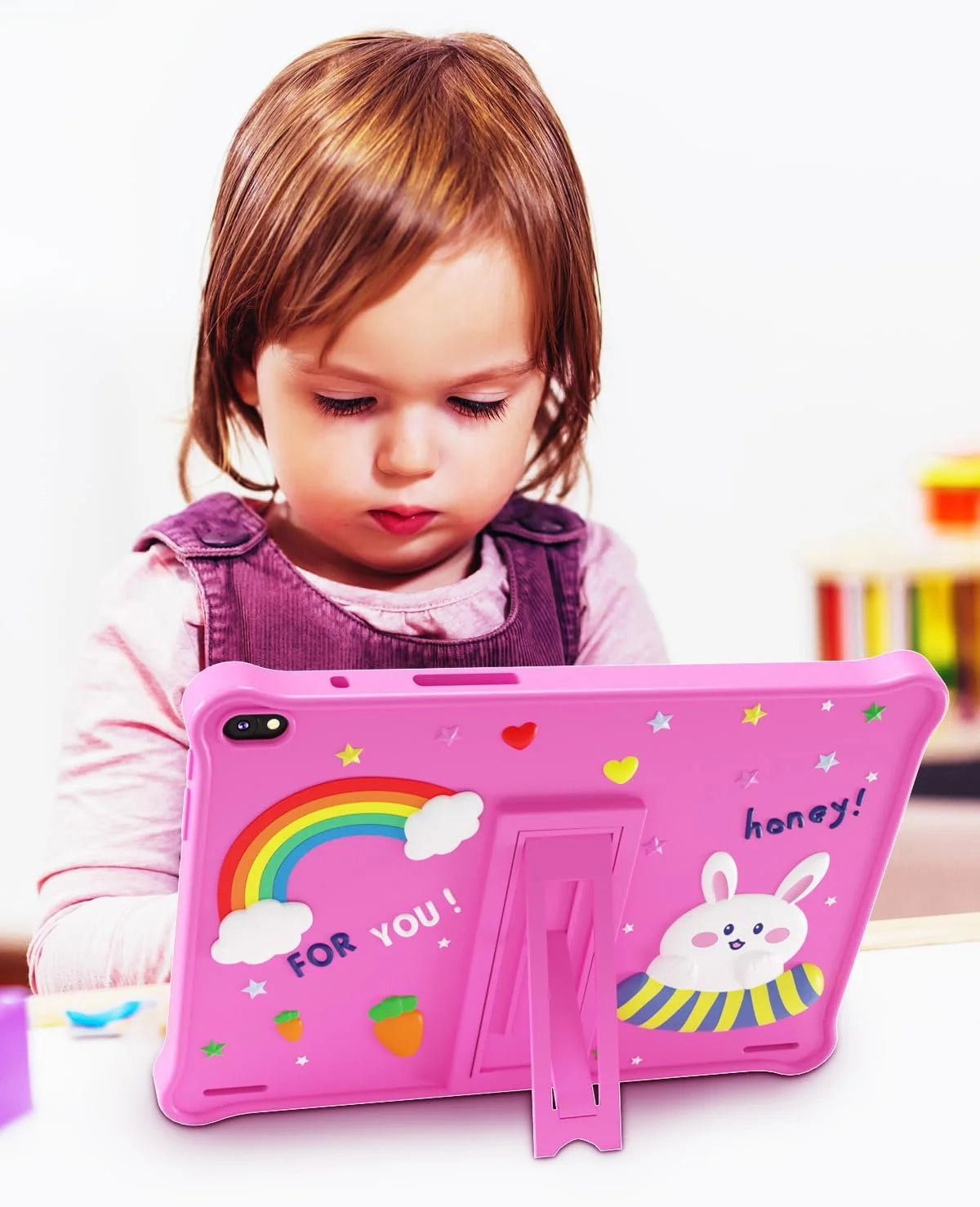 Pink 10 inch Android Tablet with Case Q5777