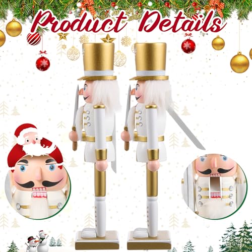 12'' Traditional Painted Wooden Nutcracker Soldier Figure Decor N3043