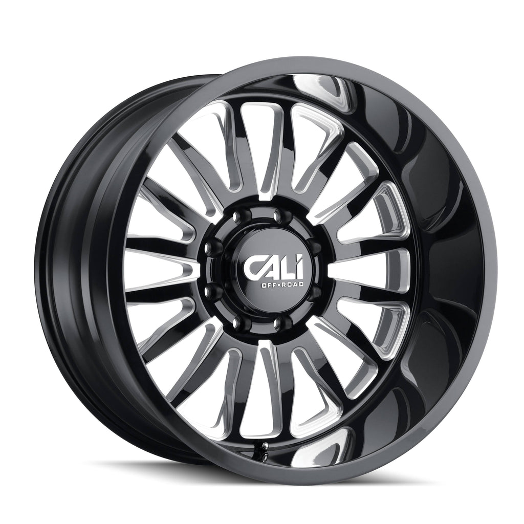 22x12 Gloss Black/Milled Spokes Wheel R4441