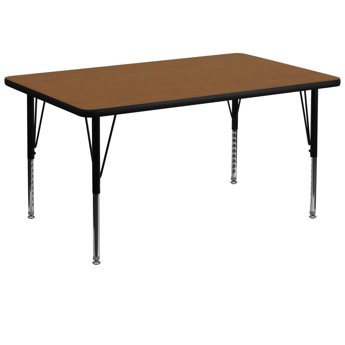 Mobile Round Oak Laminate Activity Table D10134