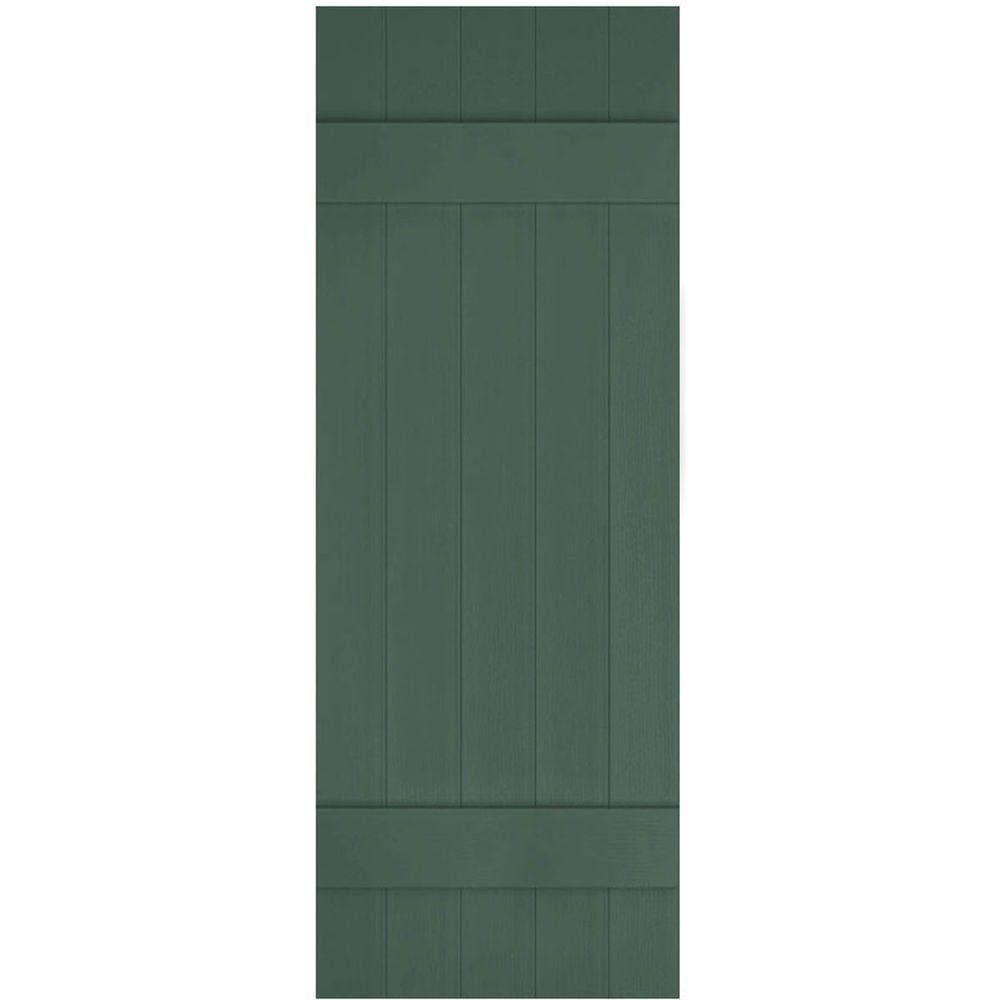 Forest Green Vinyl Board and Batten Shutters Pair J44777