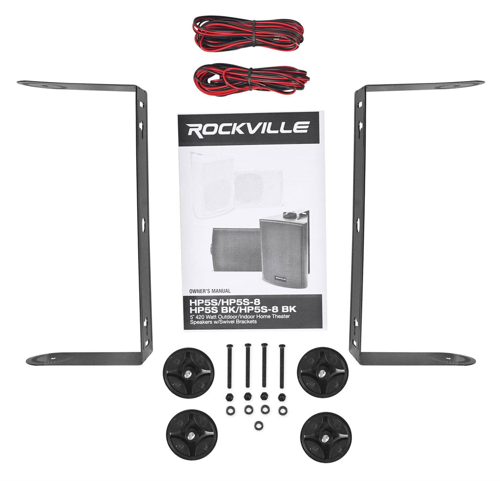 Black 5.25x22 Marine Box Swivel Speakers N1901