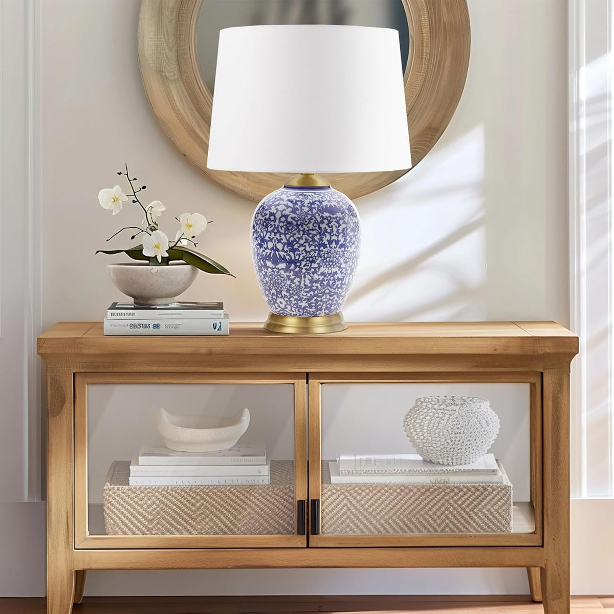 Blue Ceramic Table Lamp C632