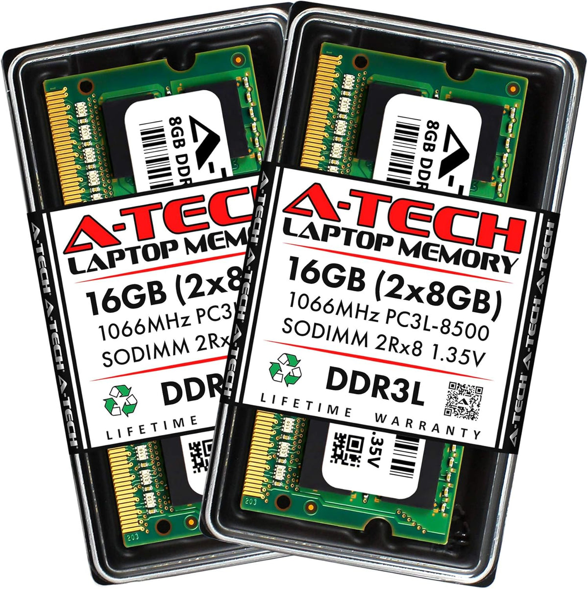 8GB (2 x 4GB) DDR3 1066MHz PC3-8500 Laptop RAM SODIMM Kit Non-ECC Unbuffered 204-Pin Memory Modules Pack of 2 W59609