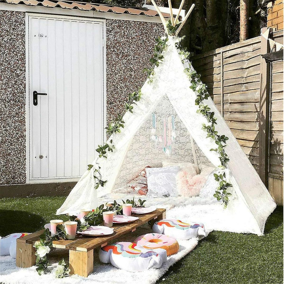 Boho Sheer Lace Teepee Tent Y201
