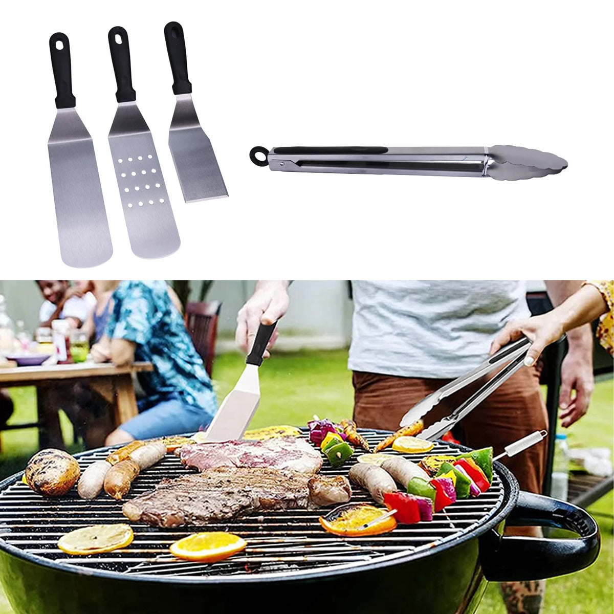 32 Pcs Stainless Steel BBQ Grill Tools Set P304630