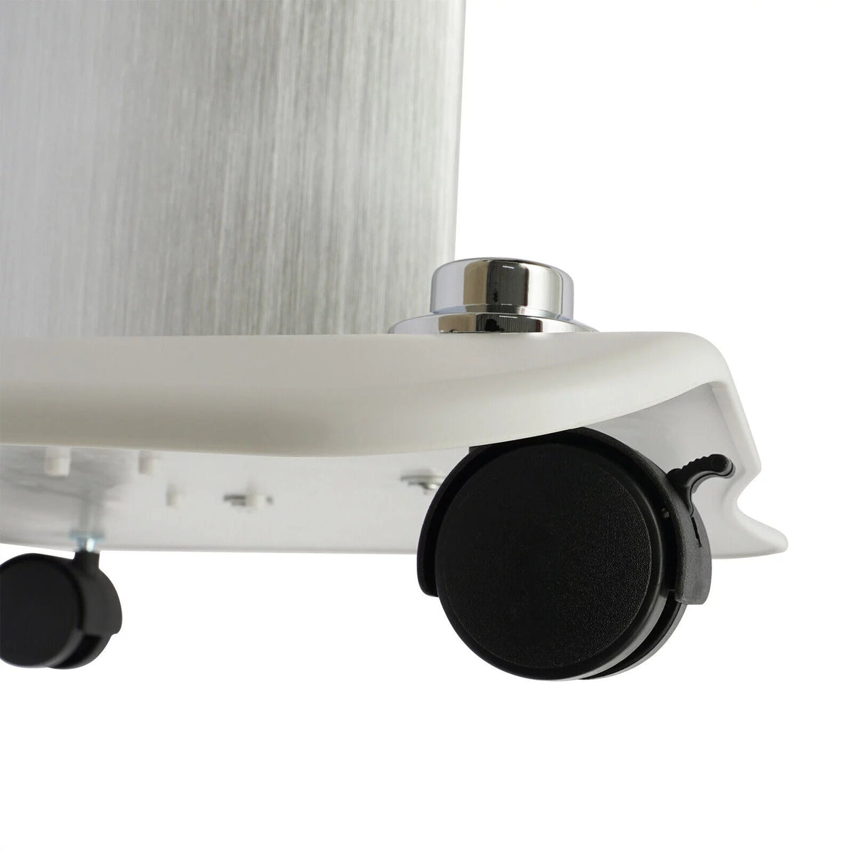 Rolling Trolley Cart Beauty Machine Stand, 4 Wheels Hair Salon Alluminum Alloy White Beauty Cart N137
