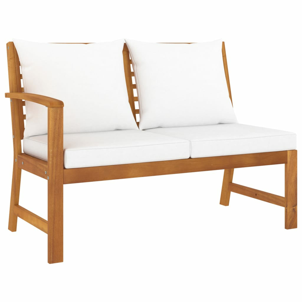 6 Piece Patio Lounge Set with Cushions Acacia Wood Outdoor Sectional Set R73497