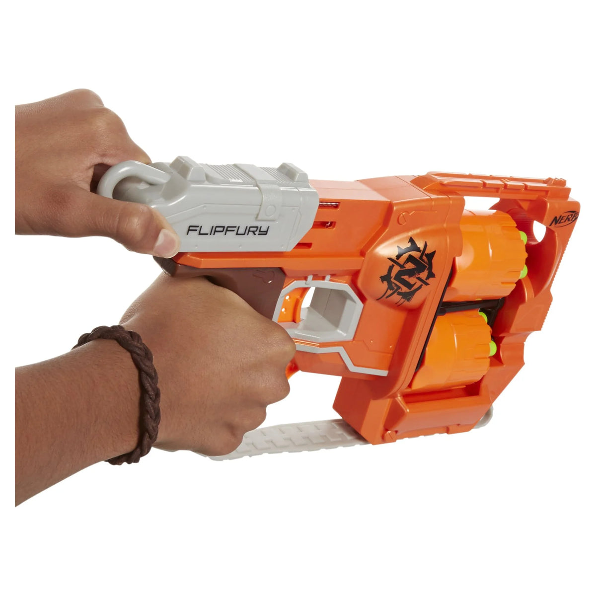 Nerf Zombie Strike Toy Blaster with 2 Flipping Drums and 12 Elite Darts K344