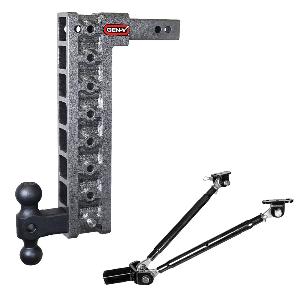 Adjustable 17.5" Drop Hitch with Dual-Ball Stabilizer Kit for 2" Receiver N15990
