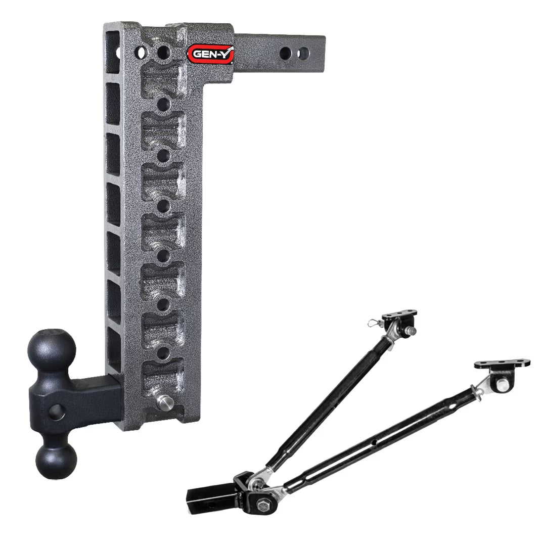 Adjustable 17.5" Drop Hitch with Dual-Ball Stabilizer Kit for 2" Receiver N15990