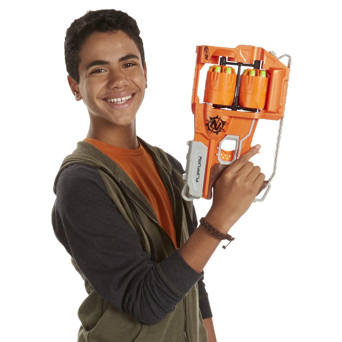 Nerf Zombie Strike Toy Blaster with 2 Flipping Drums and 12 Elite Darts K344