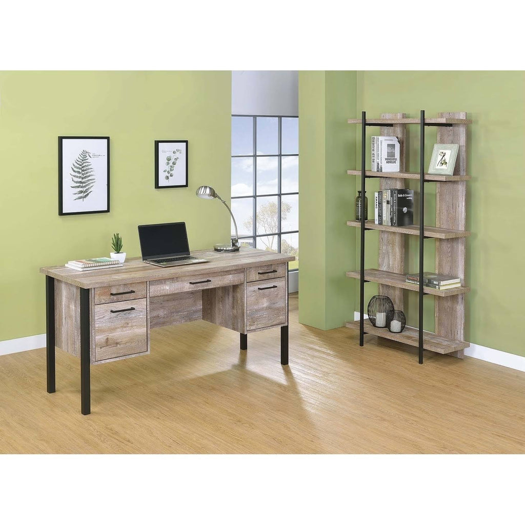 Weathered Oak 4-Drawer Office Desk H512013