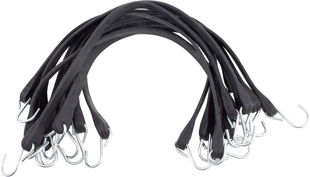 50 Pack 31 EPDM Rubber Tarp Bungee Straps with Crimped Hooks Tie Down Cords T1842
