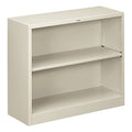 Metal Bookcase with Two Shelves, Light Gray Y6738