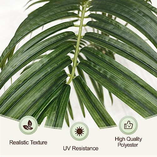 5ft Artificial Palm Tree in Pot with Real Bark Design Faux Areca Palm Tree I538306
