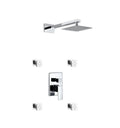 Brass Shower Set with 8 Square Rain Shower and 4 Body Jets Q855409