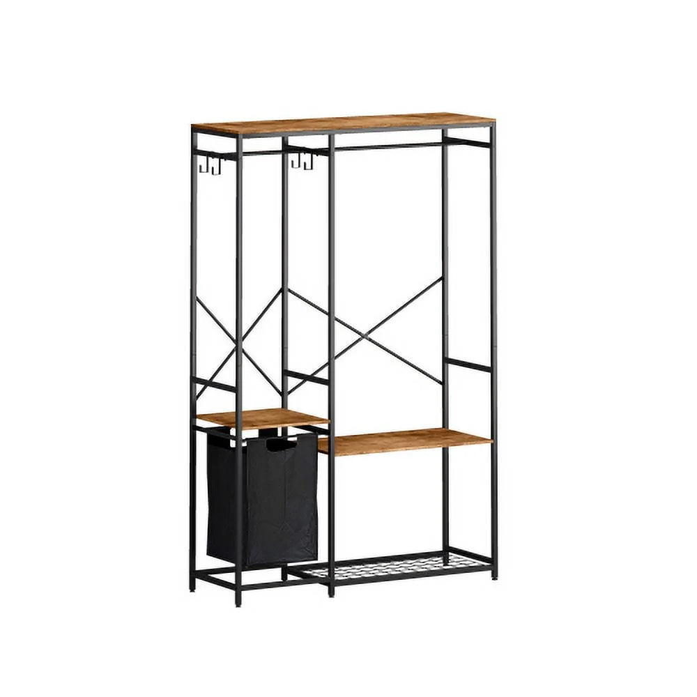 Portable Freestanding Clothing Rack with Oxford Cloth Storage Bag K524774