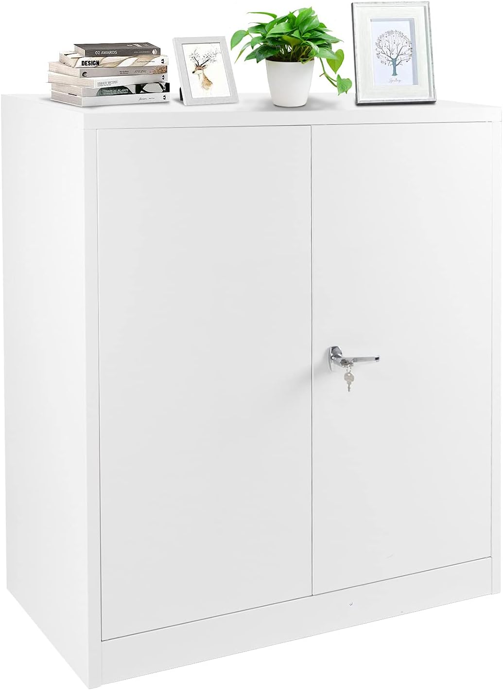 Lockable Metal Storage Cabinet with 2 Doors E34737