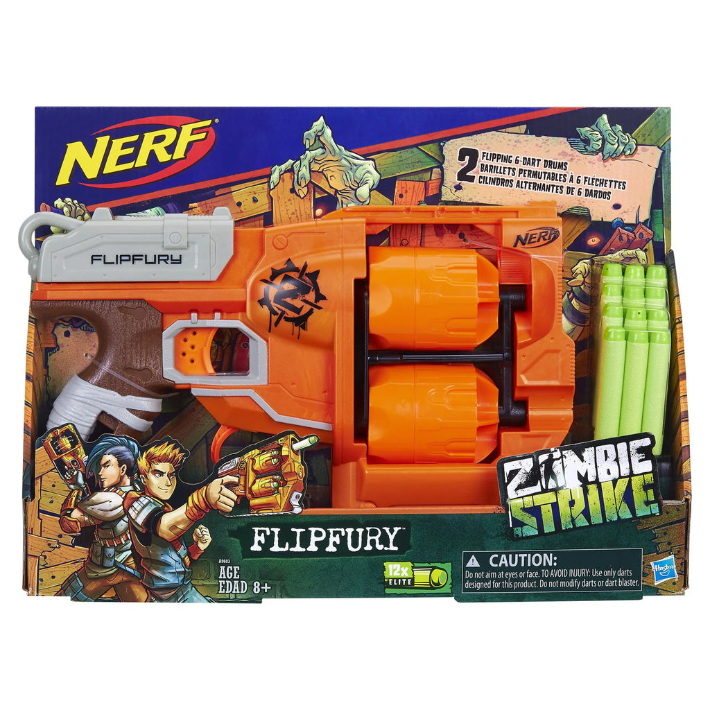 Nerf Zombie Strike Toy Blaster with 2 Flipping Drums and 12 Elite Darts K344