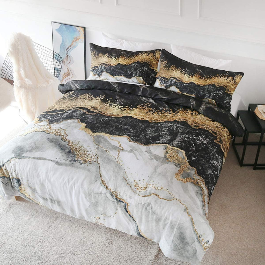 3 Piece Black Cat Pattern Duvet Cover Set (Twin) H9274