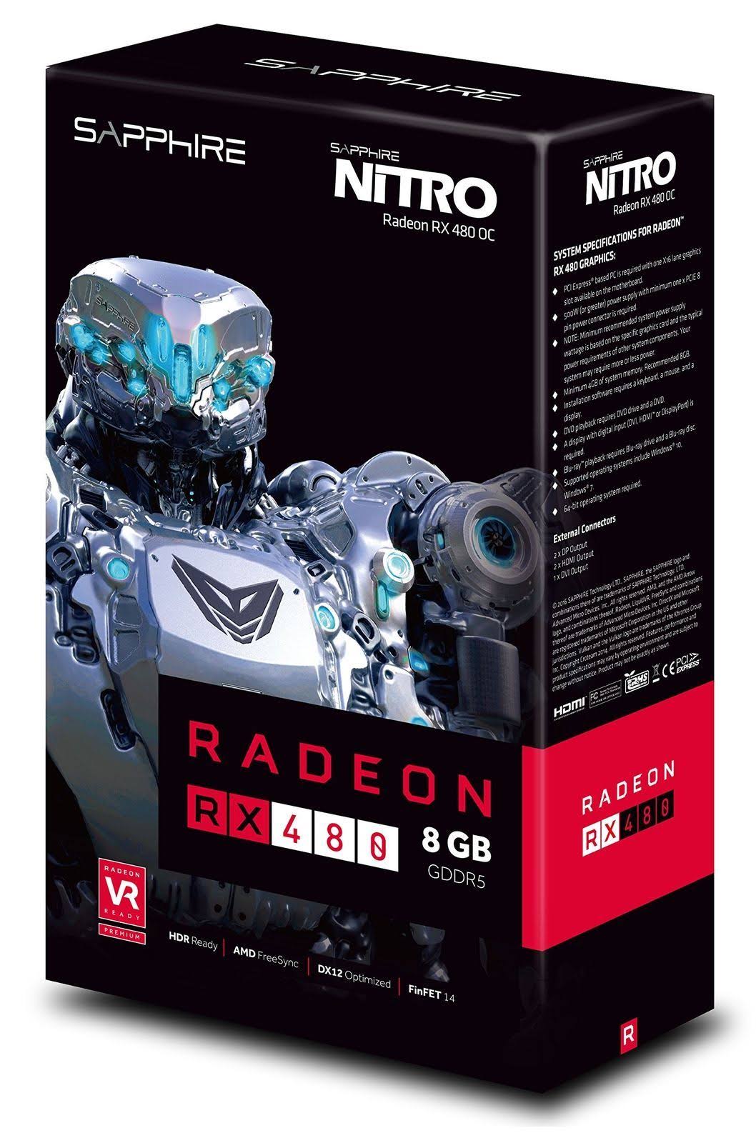 Nitro Radeon RX 480 8g OC Graphic Card A312329