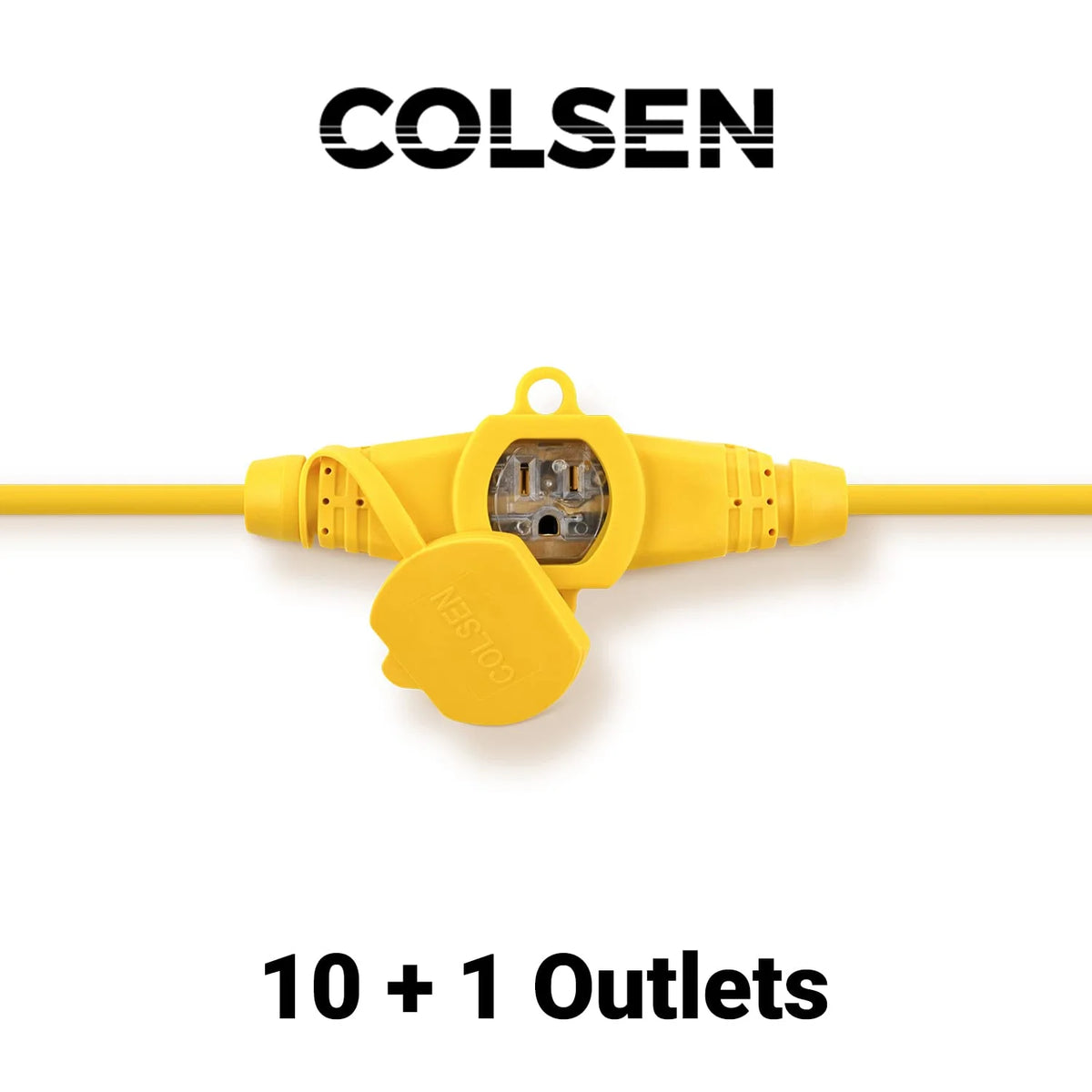 50FT Yellow Power Extension Cord 14 Gauge SJTW Cable H2997
