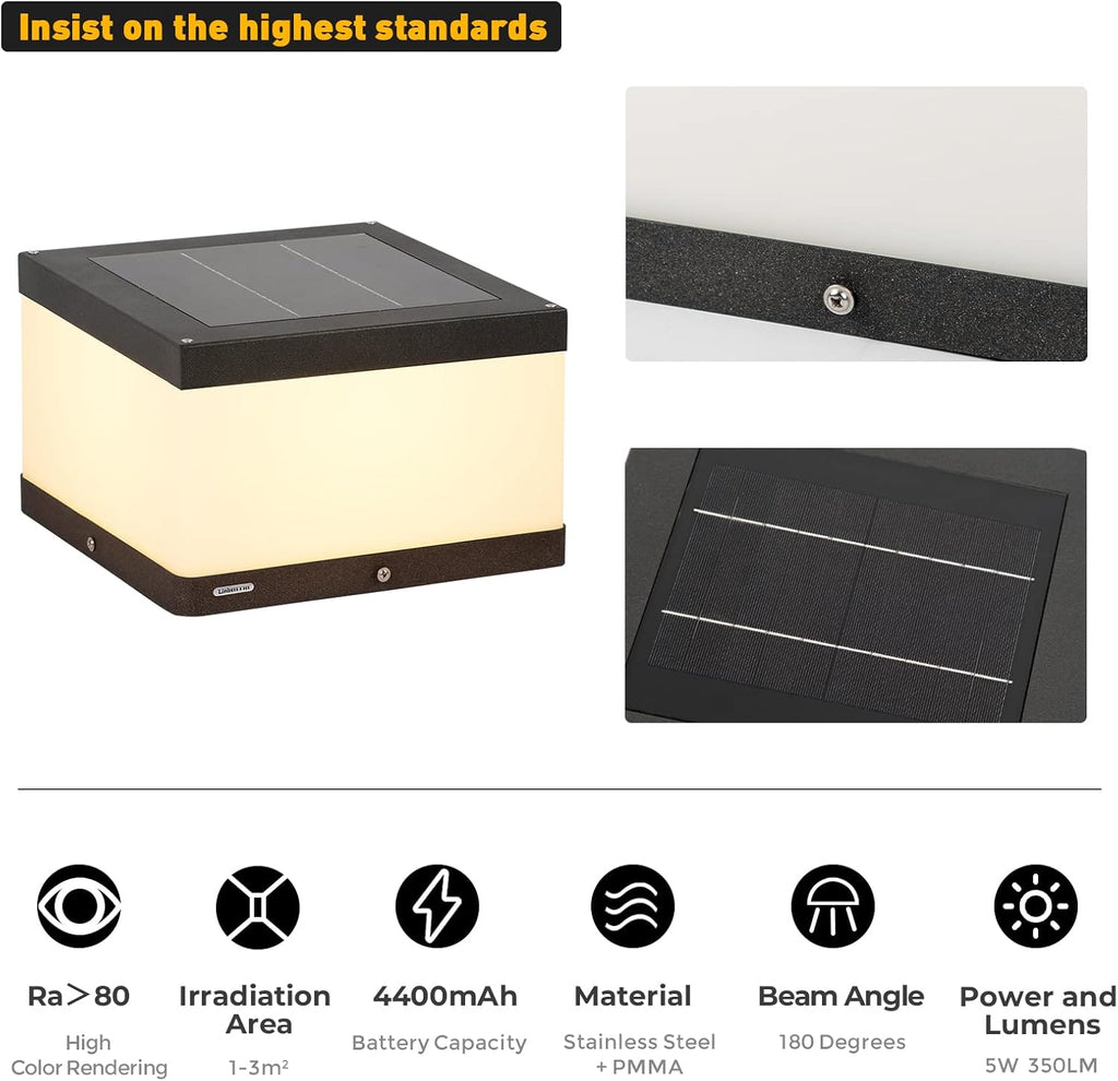Outdoor Solar Post Cap Light with Waterproof IP54 E590